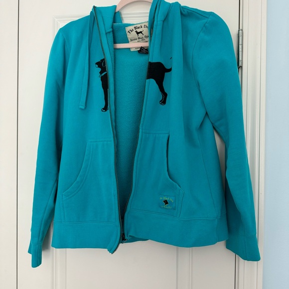 The Black Dog Ladies Classic Full Zip Hoodie - Blue - Picture 2 of 10